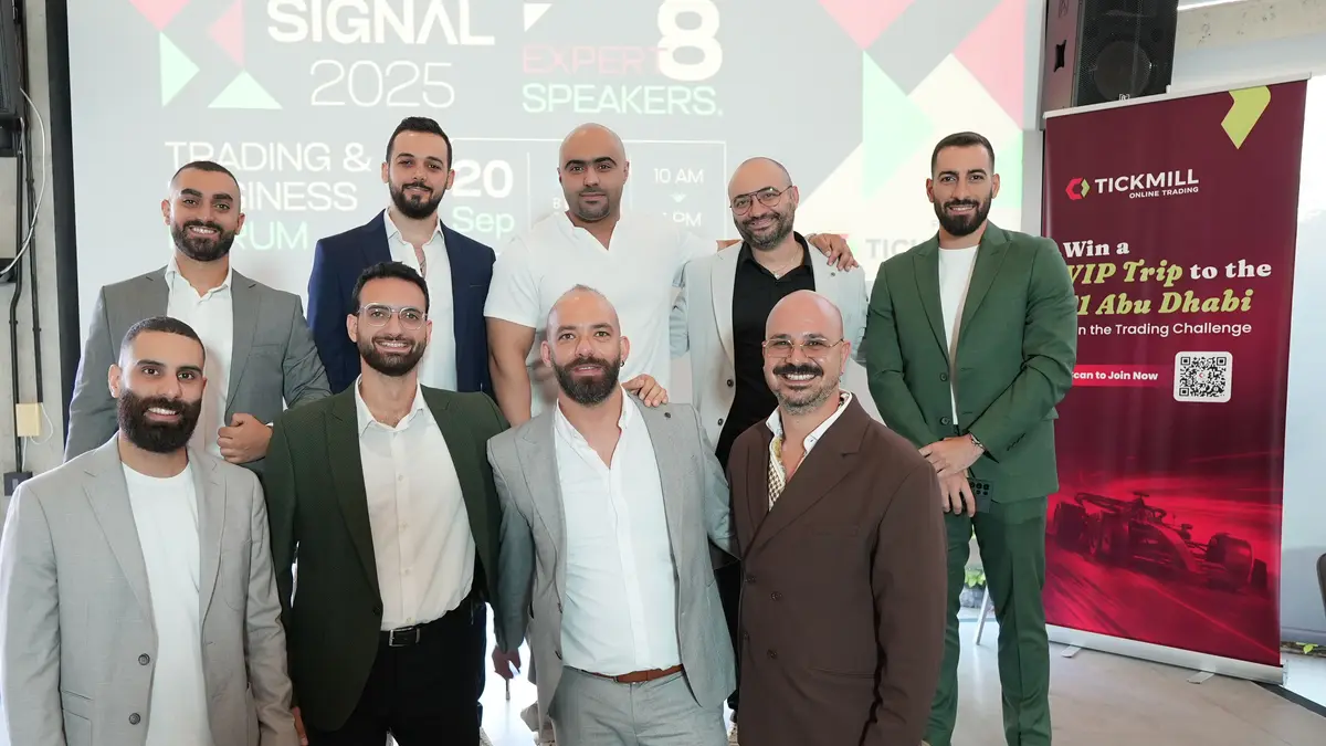 Andrew with the speakers at Signal 2025