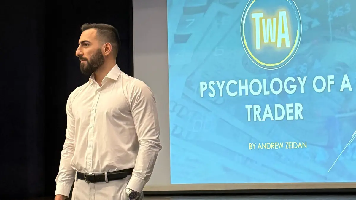 Andrew presenting Psychology of a Trader