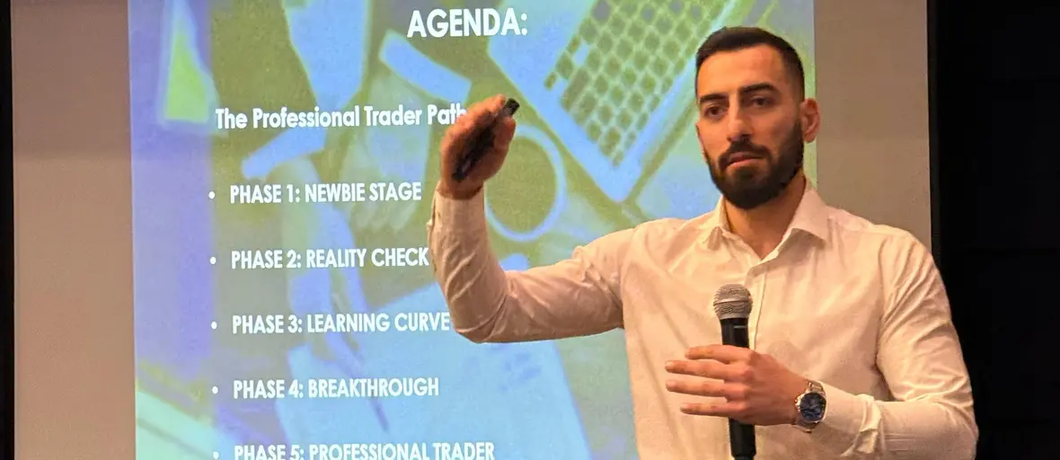 Andrew explaining the professional trader path